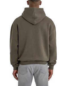 Algodón polar de gran tamaño para hombre Zip Up Hoodies Streetwear 450gsm Casual en blanco personalizado con cremallera Hoodie - Product Image 2