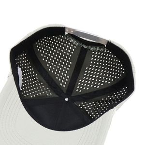 Custom Men 5 Panel Embroidery Logo Perforated Laser Cutting Hole Drilled Baseball Hat,Waterproof Sport Cap Hat - Product Image 5