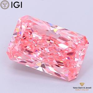เพชร CVD ผลิตในห้องปฏิบัติการ สีชมพูสดใส ระดับความสะอาด VS1 ทรงรัศมี พร้อมใบรับรอง IGI น้ำหนัก 2.50 กะรัต สำหรับแหวนผู้ชายแบบโซลิแทร์ - Product Image 1