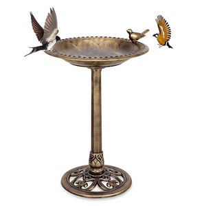 Mangeoire à oiseaux en métal et support de nettoyage, design très vendu, fait main, tendance, prix de gros, aspect décoratif élégant, bain pour oiseaux - Product Image 4