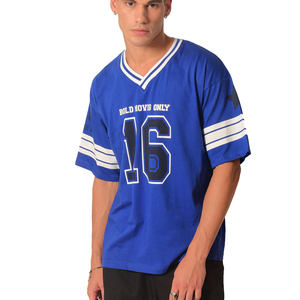 Camisetas deportivas personalizadas con serigrafía, manga corta, corte regular, camisetas deportivas estampadas, camisetas tipo jersey para hombre, camisetas con cuello en V para hombre, camiseta deportiva. - Product Image 2