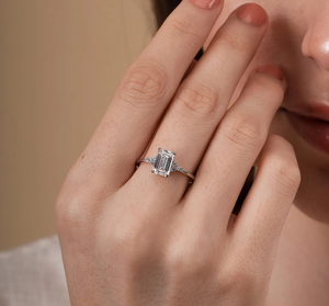 Anillo de Compromiso de Diamantes Vintage Plateado, Certificado por IGI, Joyería de Lujo Cultivada en Laboratorio para Aniversario y Regalo de Fiesta - Product Image 3