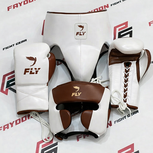 ชุดฝึกซ้อมมวย MMA รุ่นใหม่ สีเทาขาว พร้อมโลโก้ส่วนตัว  ขายส่ง หนังแท้ ป้องกันศีรษะและอวัยวะเพศชาย - Product Image 4