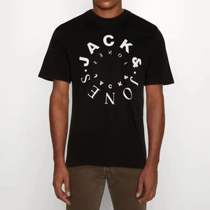 O Neck Solid Embroidered Breathable Men's Oversized Long Sleeve Streetwear <b>Patchwork</b> 100% Organic Cotton T <b>shirt</b> - Product Image 1