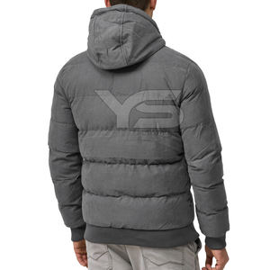 <b>Waterproof</b> Windproof Casual Winter <b>Plus</b> <b>Size</b> Breathable Thick 300g Polyester Woven Zipper Hooded Collar Men's ODM <b>Jacket</b> - Product Image 5