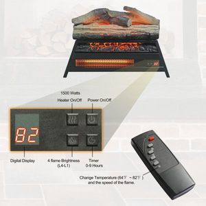23-Inch Electric Fireplace Insert with 3D Log Set Infrared Heater for Indoor Use - Product Image 2