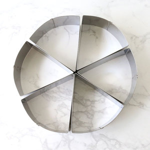 Round Triangle Mousse Ring Stainless Steel Wedge Shape <b>Cake</b> Mold Height 5cm Individual <b>Slice</b> Korea Made HESSED CUISINE Oven Safe - Product Image 5