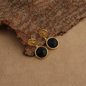 Pendientes de Iolita con Baño de Oro de 18K, Hechos a Mano, Joyería de Moda para Regalo - Product Image 4