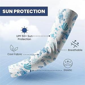 Mangas de compresión con diseño elegante, protección UV, tela refrescante, ligeras y elásticas, perfectas para entrenamiento al aire libre. - Product Image 6