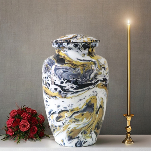 Fabricant d'urnes funéraires en métal personnalisées imprimées pour cendres humaines, urne en aluminium pour le stockage des cendres et des restes humains - Product Image 2