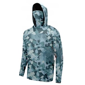 Chemises de pêche à capuche pour pêcheurs actifs - UPF 50+ antibactériennes, imperméables, respirantes, séchage rapide, grandes tailles, vêtements unisexes pour adultes - Product Image 2