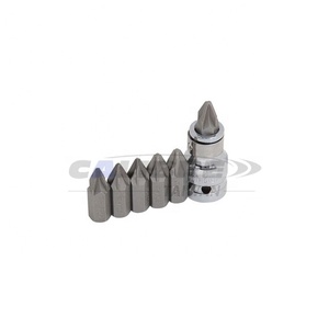 ชุดดอกไขควงหัว Pozidriv 7 ชิ้น ยี่ห้อ TAIWAN CALIBRE พร้อมอะแดปเตอร์ข้อต่อขนาด 1/2 นิ้ว - Product Image 1