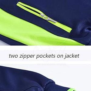 <b>Athletic</b> Warm Up Suit For Men Moisture Wicking Training Set with Full Zip Jacket And Flexible Track Pants - Product Image 6