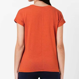 Wholesale Price Women's Crew Neck Short Sleeve T-<b>Shirt</b> Solid Color Regular Fit Casual Jersey Breathable All Seasons Wear - Product Image 2