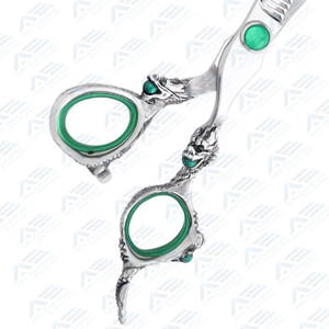 Barbe à papa 30 dents Lefty 5.5 pouces Ciseaux amincissants en acier Ciseaux à effiler Ciseaux professionnels de coupe de cheveux - Product Image 4