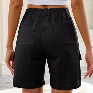 <b>Women's</b> High Breathable Quick Dry Lightweight <b>Knee</b> <b>Length</b> Summer Wear Travelling Use Athletic Casual <b>Cargo</b> <b>Shorts</b> 100% Cotton - Product Image 2