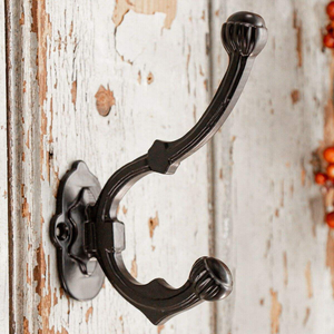 Handcrafted iron <b>wall</b> hanger with hooks for hanging clothes jackets handbags scarves belts towels keys - Product Image 5