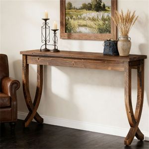 Consolle in Legno Massello con Pannello Contenitore, Pannello d'Ingresso Resistente per Soggiorno - Product Image 3