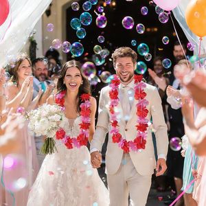 Set di 20 Collane Hawaiane Floreali per San Valentino - Ghirlanda di Fiori Tropicali Rosa per Matrimoni e Feste di Compleanno - Product Image 2