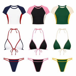 Bikini personalizado OEM, conjunto de bikini con logo personalizado, traje de baño suave y elástico para mujer, precio de fábrica, etiqueta privada, entrega rápida - Product Image 3