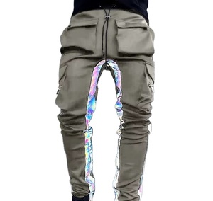 E Gym Joggers pour hommes Mode Poches Pantalons de survêtement Slim Solid Color Training Casual Running Workout Pants Pantalons pour hommes Lavé - Product Image 1