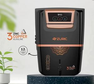 Purificateur d'eau alcaline ZURIC BLACK RO en cuivre et zinc avec affichage numérique, réservoir de 12 litres, technologie alcaline cuivre-zinc - Product Image 6