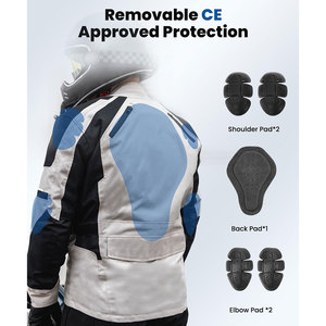 Veste de moto unisexe personnalisée, respirante, imperméable, coupe-vent, en Cordura, avec protection CE, pour adultes, en textile 600D, pour la course et le tourisme - Product Image 4
