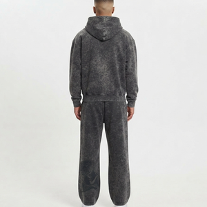 <b>Vintage</b> Acid Wash Printed Anti-bacterial Tracksuit Zip <b>Jacket</b> Jogger Set Custom Logo Heavy Cotton High Street Street Wear Unisex - Product Image 6