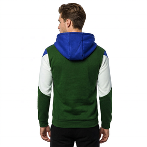 Sudadera con Capucha para Hombre, Diseño Color Block, Cierre de Cremallera, Corte Regular, Poliéster y Algodón, Felpa Francesa, Ropa de Otoño - Product Image 2