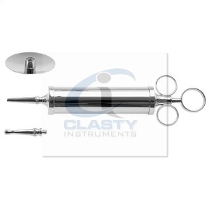 Kit complet de seringue auriculaire Reiner à succès avec embouts, instrument de nettoyage et d'élimination du cérumen en acier inoxydable de haute qualité pour ORL - Product Image 1