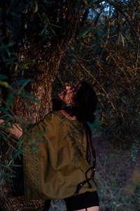 Bohemian Handmade Cotton <b>Poncho</b> Top with Traditional Tribal Block Print Loose Fit Blouse for Everyday Wear - Product Image 2