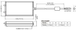 IP54 waterproof power supply 150W 24V 6.25A Desktop Medical Grade IEC60601-1-11 with C8 AC Inlet 2xMOPP - Product Image 2