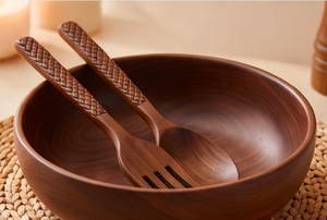 Ensemble cuillère et fourchette en bois, poli à la main, design minimaliste, couverts durables pour la restauration, le camping et les événements - Product Image 6