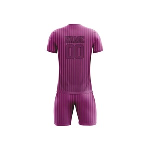 Camiseta de Fútbol Personalizada para Hombre, Negra con Rayas Grises, Impresión Sublimada, Poliéster que Absorbe la Humedad, Manga Corta, Cuello Redondo, Corte Atlético - Product Image 6