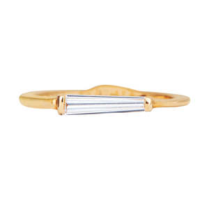 Women's Emerald Cut <b>Diamond</b> <b>Ring</b> In Yellow Gold Classic Style Engagement - Product Image 1