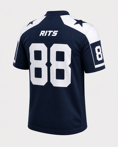 เสื้อฟุตบอลอเมริกัน RITS สำหรับผู้ชาย คอกลม แขนสั้น เบอร์ 88 ชุดทีม ระบายเหงื่อ ป้องกันแบคทีเรีย สายปรับได้ - Product Image 2