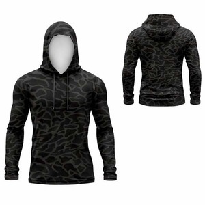 Men's High Quality Orange Plant Pattern Hooded Fishing Jacket Quick Dry UPF 50 Pullover <b>Long</b> <b>Sleeve</b> Sublimation Print - Product Image 5
