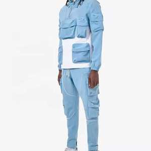 Custom Color Block Breathable Lightweight Winter Tracksuit Waterproof Techwear Windbreaker Hooded Unisex Regular Fit Streetwear - Product Image 6