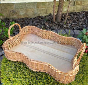 Bandeja de servicio ecológica de ratán pulido recuerdo de estilo amor para cocina y desayuno USO tamaño personalizado - Product Image 1