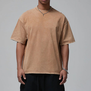 Camisetas de Hombre al por Mayor, Nuevas, a la Moda, Tejidas, 100% Algodón Orgánico, Lavado Ácido, Ecológicas, Transpirables, Tallas Grandes, Estilo Urbano - Product Image 6