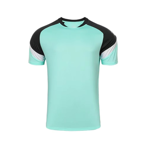 Camiseta Casual de Manga Corta con Cuello Redondo para Hombre, Color Verde Claro, 100% Algodón Jersey, Corte Regular, Color Sólido, Teñido Liso, Logotipo Frontal en Lona - Product Image 2