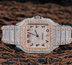 Reloj de Lujo para Hombre con Incrustaciones de Moissanita en Acero Inoxidable, Forma Cuadrada, Estilo Hiphop, Automático - Product Image 2