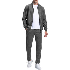 Ensembles de survêtements d'hiver personnalisés pour hommes avec fermeture éclair, pour l'entraînement, le fitness et le sport, comprenant un pantalon de survêtement et un sweat à capuche, ensemble deux pièces, en promotion - Product Image 3