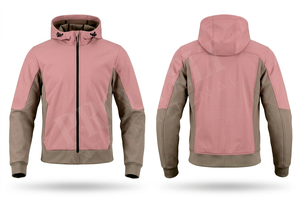 เสื้อแจ็คเก็ตมอเตอร์ไซค์แบบมีฮู้ด ผลิตจากวัสดุโพลีเอสเตอร์ 100% พร้อมซิปด้านหน้า เสื้อผ้ากีฬากลางแจ้งคุณภาพพรีเมียมสำหรับขี่มอเตอร์ไซค์ รับผลิตแบบ OEM ODM - Product Image 5