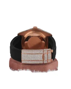 Luxury Fashion Iced Out <b>Men's</b> Rose <b>Gold</b> VVS Moissanite Round Cut Glass Dial Mechanical Movement Hip Hop Smart Roman Dial <b>Watch</b> - Product Image 3