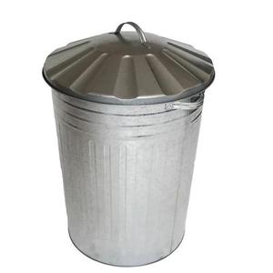 Contenedor de basura metálico con tapa que proporciona un almacenamiento de residuos duradero, higiénico y que controla los olores, manteniendo los alrededores limpios y organizados. - Product Image 3
