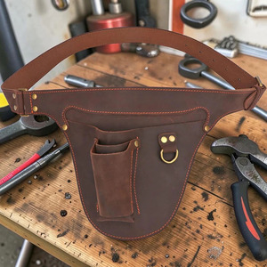 Cinturón de herramientas ajustable de cuero para floristería, bolsa de almacenamiento, funda para tijeras, accesorio para trabajo floral, proveedor mayorista de logotipos personalizados a bajo precio - Product Image 2