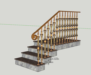 Rampe d'escalier en fer forgé haut de gamme, fabriquée à la main avec un savoir-faire artisanal traditionnel - Product Image 2