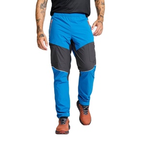 Ensemble survêtement pour homme en nylon imperméable, coupe ample, bleu, avec veste coupe-vent brodée et pantalon, vente en gros - Product Image 1