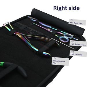 Outils pour extensions capillaires : Peigne à queue arc-en-ciel, Rasoir à cheveux, Pince à extensions capillaires pour micro-anneaux en silicone et nano-anneaux - Product Image 3